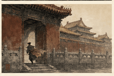 鹿鼎记书目水墨图